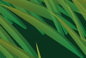 Grass blade colors blended from base to tip